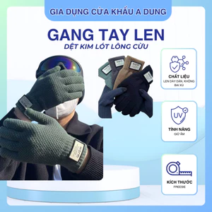 Găng Tay Len Dệt Kim Lót Lông Cừu Giữ Ấm Mùa Đông Co Giãn Tốt Có Cảm Ứng Điện Thoại Quà Tặng Giáng Sinh Nam Nữ
