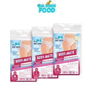 Quần lót 1 Lần Body Mate Nam/ Nữ miễn giặt Gói 5 Cái Mềm Mịn Kháng Khuẩn Thiết Kế 3D Ôm Sát Vòng 3 Đáy 2 Lớp