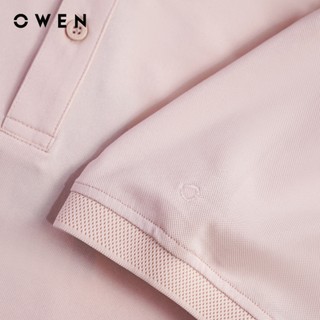 Owen - Áo polo Body Fit APV258036 màu Be hồng chất liệu Poly Spandex