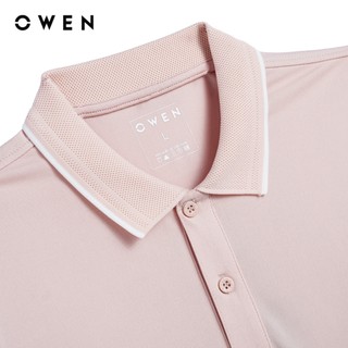 Owen - Áo polo Body Fit APV258036 màu Be hồng chất liệu Poly Spandex