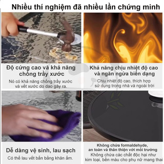 Bàn xếp mặt kính vân nước Để Ban Công Nhà Nhỏ Quán Cafe chịu lực tốt chống trầy xước Giá tốt 50%