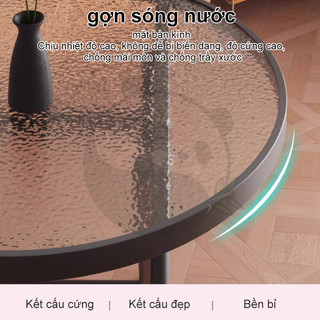 Bàn xếp mặt kính vân nước Để Ban Công Nhà Nhỏ Quán Cafe chịu lực tốt chống trầy xước Giá tốt 50%