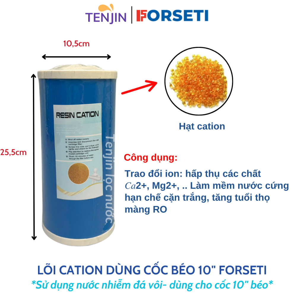 Lõi Lọc Nước Thô Đầu Nguồn Dùng Cho Cốc Lọc Béo 10 Inch - Cải Thiện Nước Sinh Hoạt Cho Gia Đình