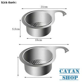 Bộ Lọc Rác Inox Móc Treo Mỏ Vịt, Rây Lọc Rác Bồn Rửa Bát Treo Vòi Nước Tiện Lợi Ngăn Cặn Rơi Vào Ống