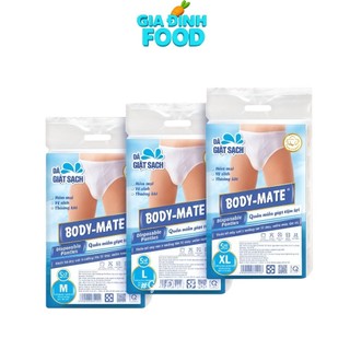 Quần lót 1 Lần Body Mate Nam/ Nữ miễn giặt Gói 5 Cái Mềm Mịn Kháng Khuẩn Thiết Kế 3D Ôm Sát Vòng 3 Đáy 2 Lớp