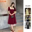 Đầm thiết kế BEMINE cổ phối nơ dáng xòe dài phù hợp đi làm, đi chơi-MT9808