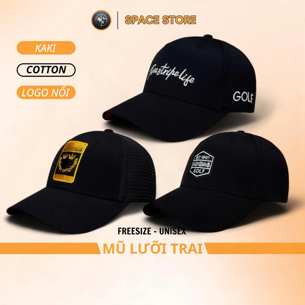 [GIAO NGẪU NHIÊN] Mũ nón lưỡi trai Adi trip.le life hàng xuất dư free size dành cho nam và nữ free size