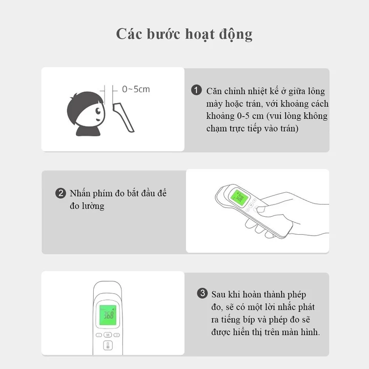 Nhiệt kế hồng ngoại kỹ thuật số LCDđo trán Scan,Súng đo thân nhiệt cầm tay,Đo hồng ngoại – 7