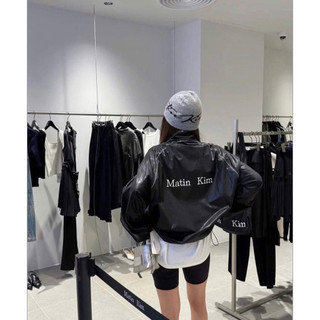 Áo Khoác MatinKim Coating Crop Blouson