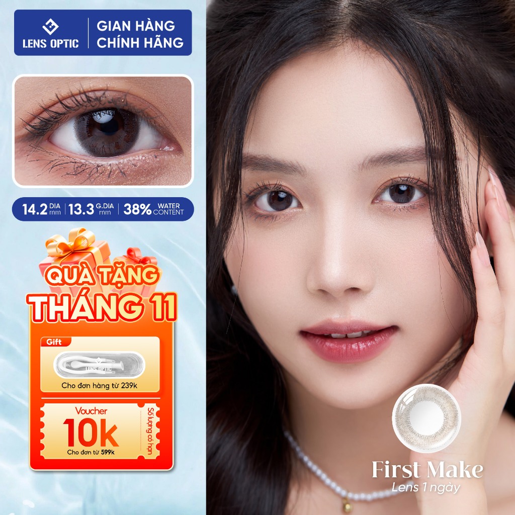 Kính áp tròng 1 ngày SEED màu FIRST MAKE lens Eye coffret 1 day chống ...
