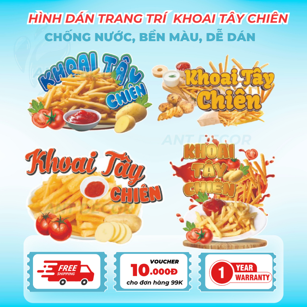 🍟 DECAL KHOAI TÂY CHIÊN – TEM DÁN SIÊU ĐẸP CHO MÓN CHIÊN GIÒN HẤP DẪN 🔥
