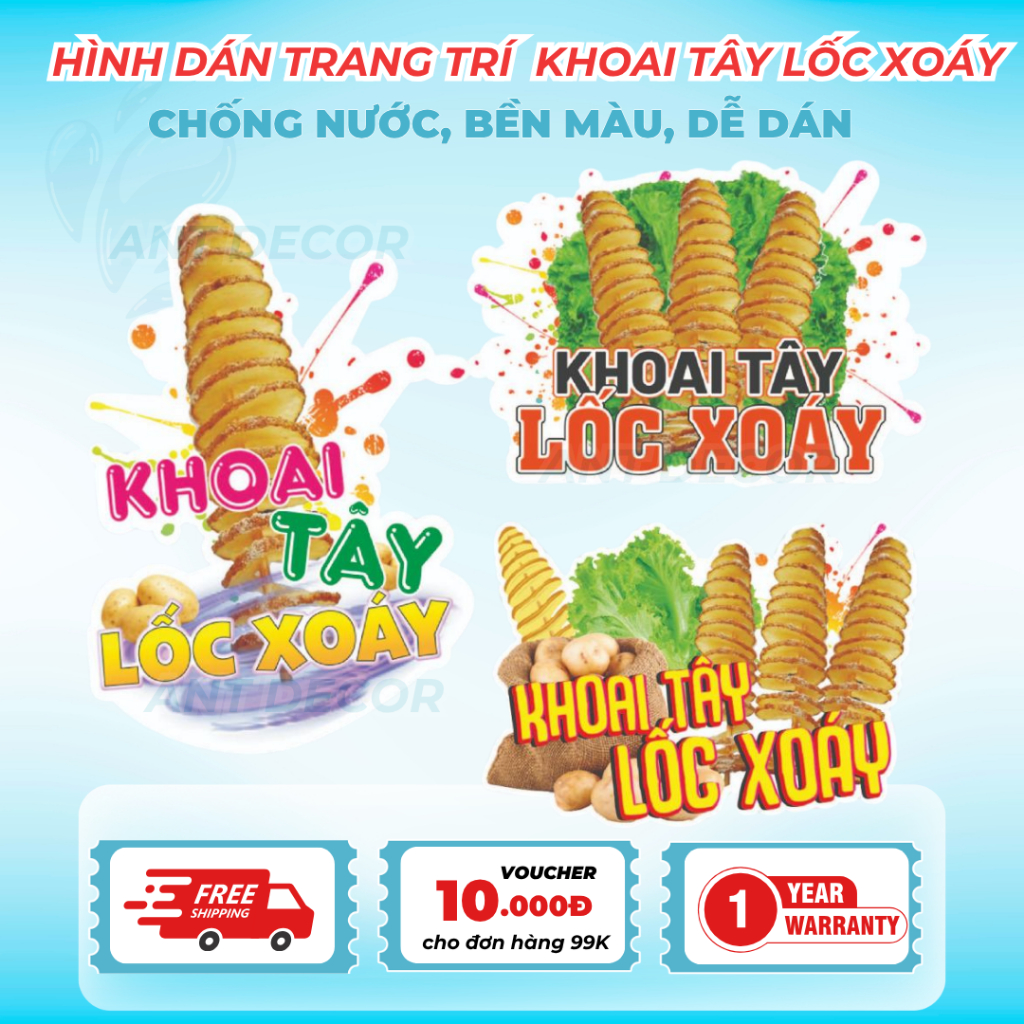 🍟 DECAL KHOAI TÂY LỐC XOÁY – TEM DÁN SIÊU ĐẸP CHO MÓN ĂN VẶT “HOT TREND” 🔥