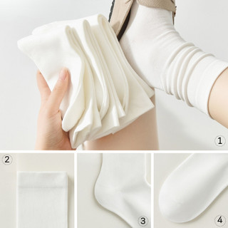 [DEAL SỐC] Combo 5 đôi tất nữ thời trang thu đông GOMTAT, vớ nhún cổ cao basic, chất cotton thoáng khí - OAS