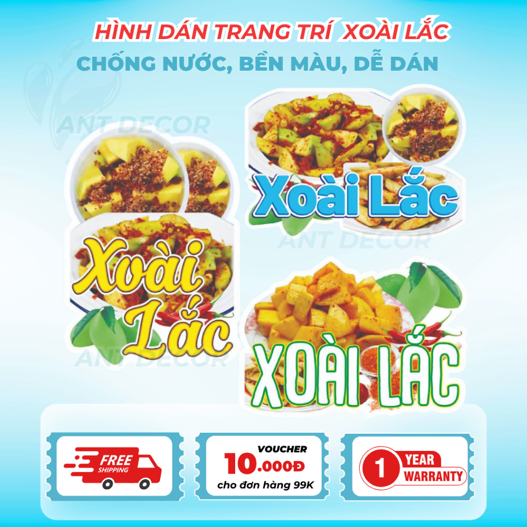 🥭 DECAL XOÀI LẮC – TEM DÁN SIÊU HOT CHO MÓN TRÁI CÂY CHUA CAY ĐẬM VỊ ĐƯỜNG PHỐ 🔥