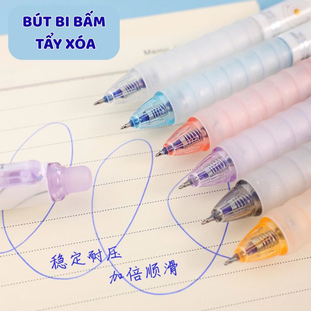 Bút Bi Tẩy Xóa BT09 - Viết Êm Trơn, Tẩy Xóa Mượt Mà - Dùng Cho Học Sinh .