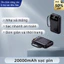 Pin dự phòng 20000mAh siêu nhanh, siêu mỏng, dung lượng lớn với 4 dây sạc nhanh tích hợp