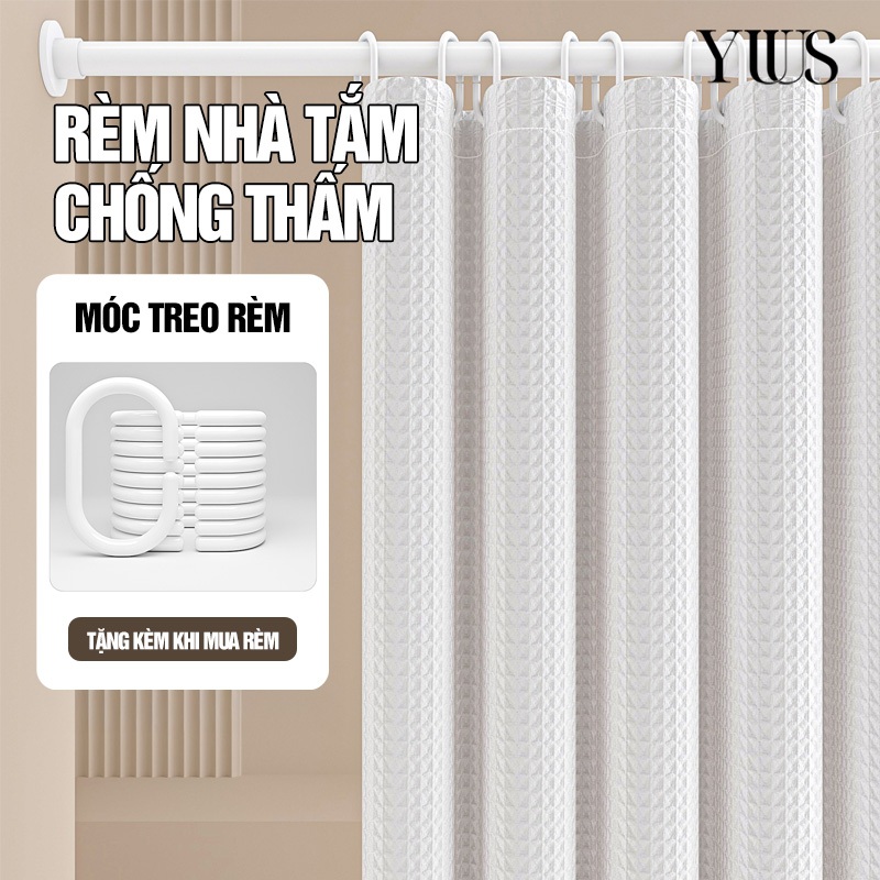 Rèm Nhà Tắm Chống Nước Rèm Cửa Sổ Rèm Ngăn Phòng Kèm Thanh Treo Chỉnh ...