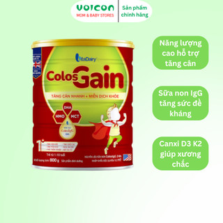 Colos Gain phiên bản cải tiến 800g – sữa hỗ trợ tăng cân, miễn dịch, tiêu hóa khỏe mạnh