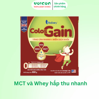 Colos Gain phiên bản cải tiến 800g – sữa hỗ trợ tăng cân, miễn dịch, tiêu hóa khỏe mạnh