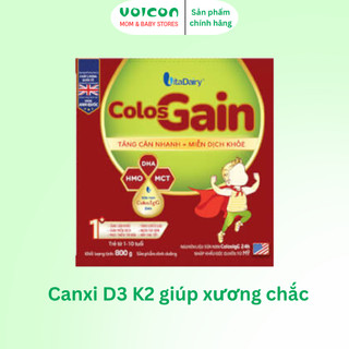 Colos Gain phiên bản cải tiến 800g – sữa hỗ trợ tăng cân, miễn dịch, tiêu hóa khỏe mạnh
