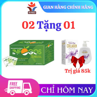 Infogoss 3g IAP - Chất xơ hòa tan hỗ trợ giảm táo bón, nhuận tràng (30 gói)