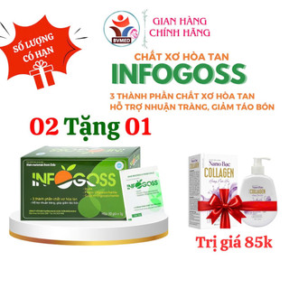 Infogoss 3g IAP - Chất xơ hòa tan hỗ trợ giảm táo bón, nhuận tràng (30 gói)