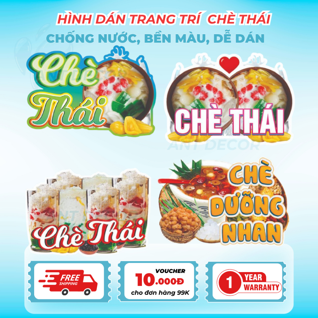 Decal Chè Thái – Tem Nhãn Dán Sản Phẩm Trà Thủ Công, Bám Mực Tốt, Sang Trọng – In Đẹp, Dán Mọi Bề Mặt