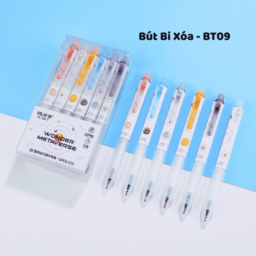 (HOT) Bút Bi Tẩy Xóa BT09 - Viết Êm Trơn, Tẩy Xóa Mượt Mà - Dùng Cho Học Sinh .
