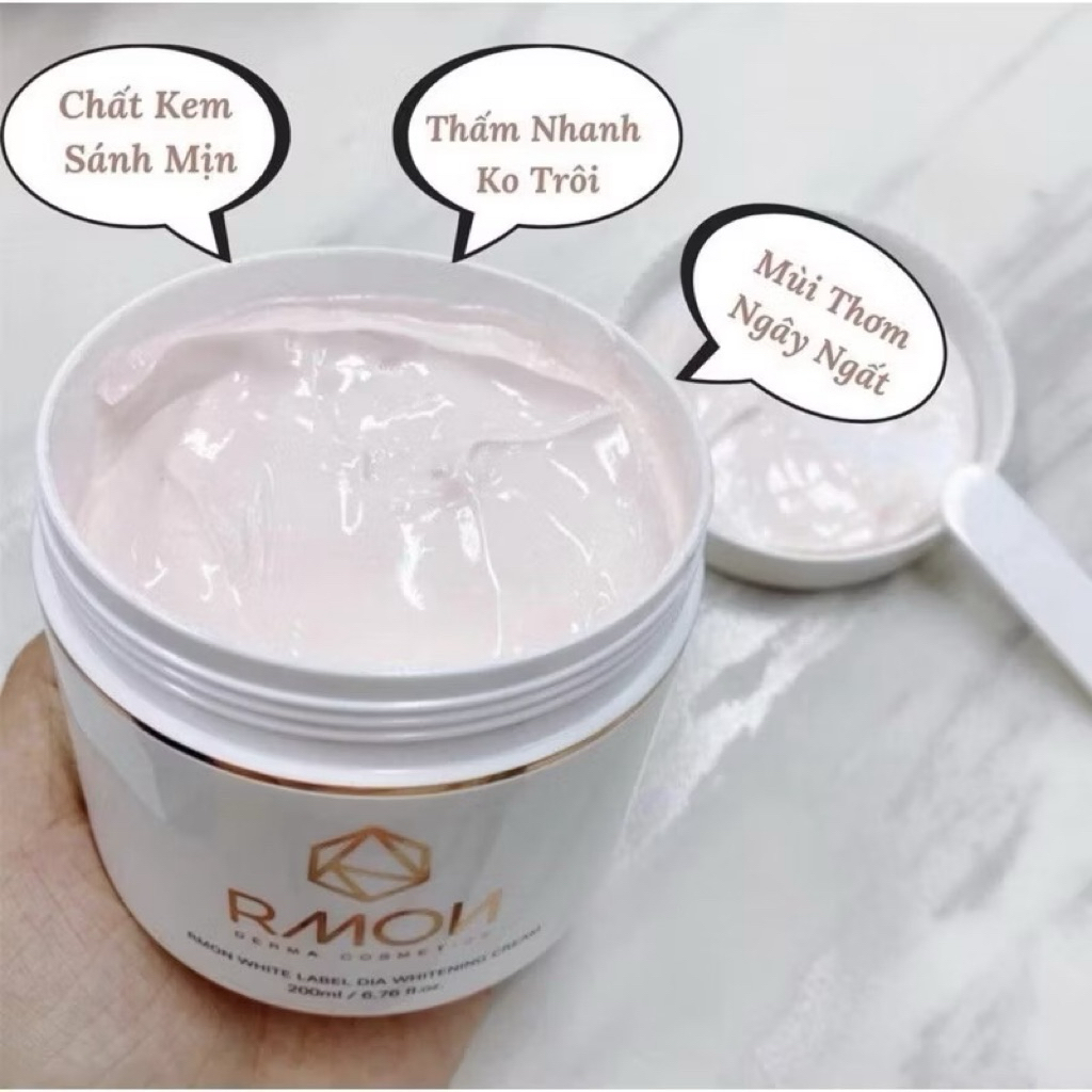 Kem Dưỡng Trắng Da Rmon White Label Dia Whitening Cream 200ml hạn 2028 kem body rmon IS24