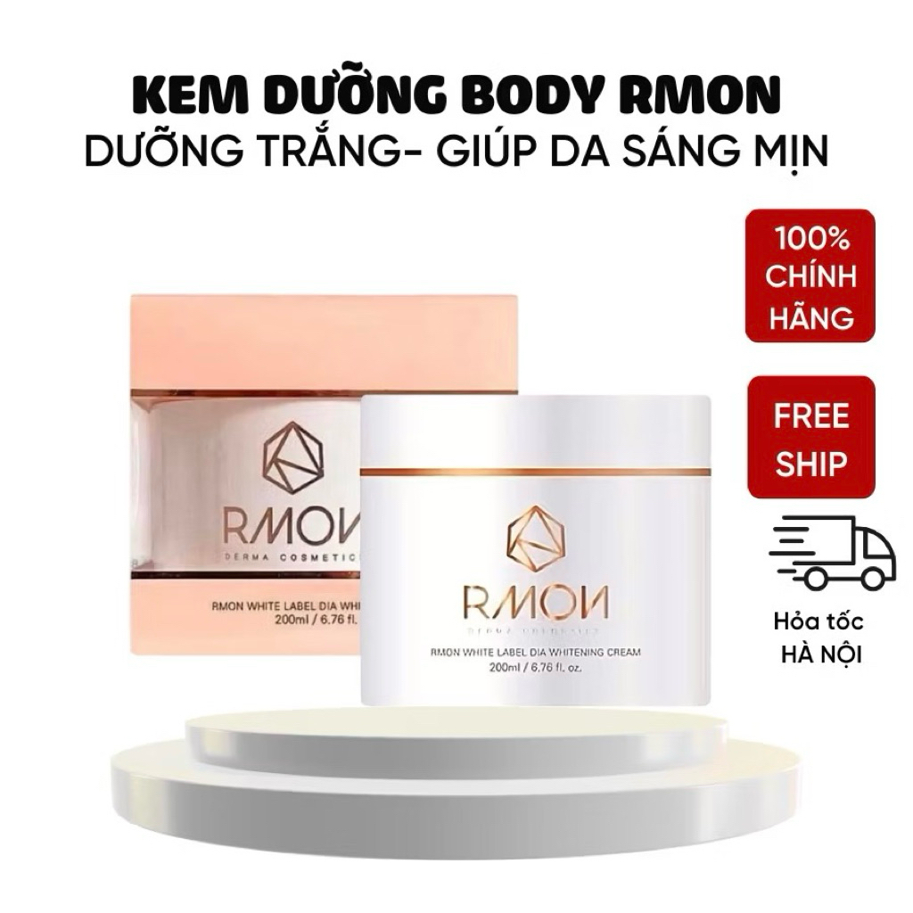 Kem Dưỡng Trắng Da Rmon White Label Dia Whitening Cream 200ml hạn 2028 kem body rmon IS24