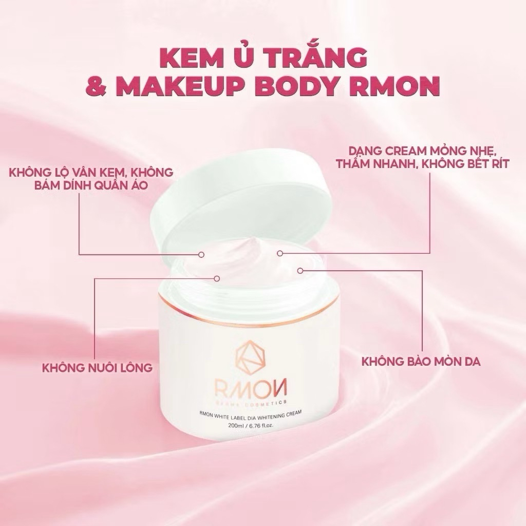 Kem Dưỡng Trắng Da Rmon White Label Dia Whitening Cream 200ml hạn 2028 kem body rmon IS24