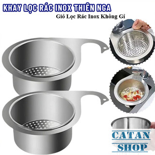 Bộ Lọc Rác Inox Móc Treo Mỏ Vịt, Rây Lọc Rác Bồn Rửa Bát Treo Vòi Nước Tiện Lợi Ngăn Cặn Rơi Vào Ống