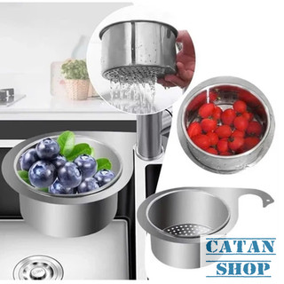 Bộ Lọc Rác Inox Móc Treo Mỏ Vịt, Rây Lọc Rác Bồn Rửa Bát Treo Vòi Nước Tiện Lợi Ngăn Cặn Rơi Vào Ống