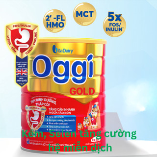 Oggi Gold 900g – sữa dinh dưỡng cao năng lượng cho trẻ 1-10 tuổi tăng cân, tiêu hóa khỏe mạnh