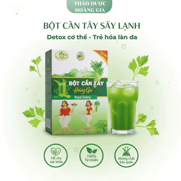 Bột Cần Tây Sấy Lạnh Hoàng Gia 100% Nguyên Chất - Hộp 15 Gói x 3g Tiện Lợi