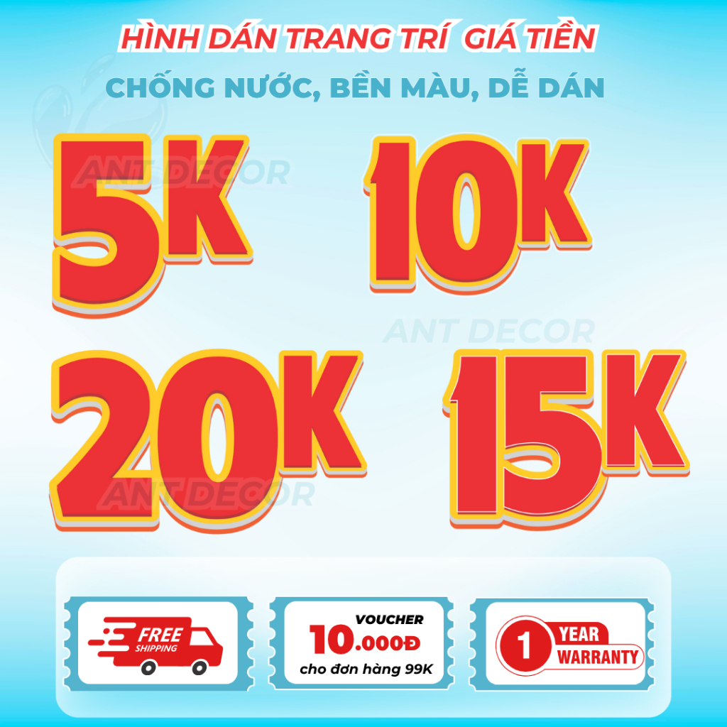 Decal Dán Chữ GIÁ TIỀN 10K 20K 30K – Nhãn Dán Giá Tiền Xe Ăn Vặt, Nước Uống – Dễ Dán, Bền Đẹp, Nổi Bật