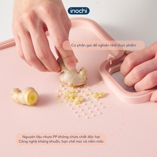 Thớt chống trượt Yoko Inochi nhựa an toàn kháng khuẩn thiết kế vát nghiêng tiện dụng