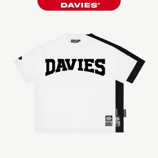 Áo phông local brand nam nữ DAVIES form rộng tay lỡ màu đen, trắng vải thun cotton thoáng mát Old Warp Tee I D-T1