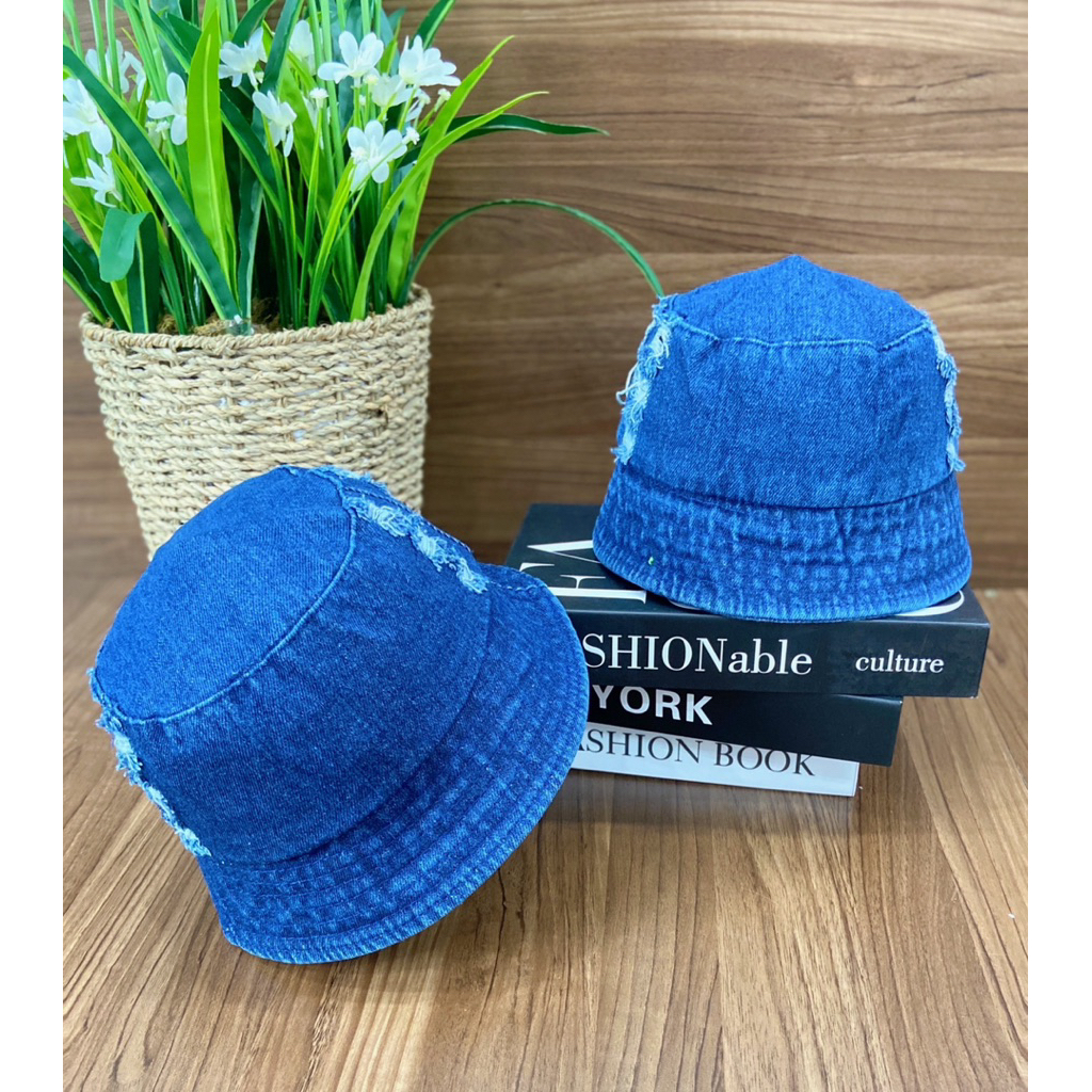 COMBO MŨ CỤP JEAN, NÓN LƯỠI TRAI JEAN TUA PHONG CÁCH DENIM NAM NỮ