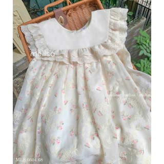 [B&G] Đầm váy thô boi thêu hoa 2 lớp dự tiệc đi chơi tết cho bé gái từ 10-45kg(2-12 tuổi)