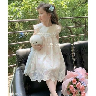 [B&G] Đầm váy thô boi thêu hoa 2 lớp dự tiệc đi chơi tết cho bé gái từ 10-45kg(2-12 tuổi)