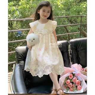 [B&G] Đầm váy thô boi thêu hoa 2 lớp dự tiệc đi chơi tết cho bé gái từ 10-45kg(2-12 tuổi)