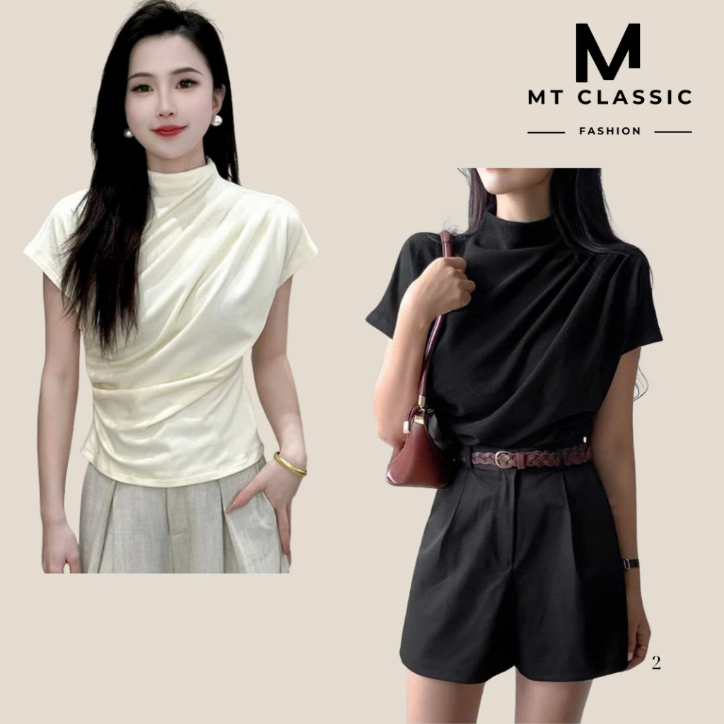 Áo kiểu xếp ly vai, áo dún eo che bụng và bắp tay phối chân váy, quần jean chất xịn - MT CLASSIC