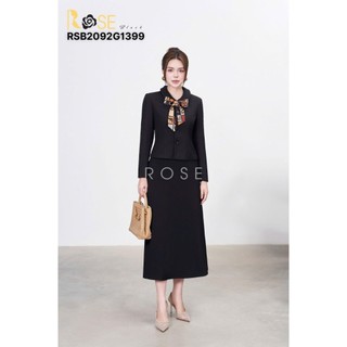 Set áo váy dài nữ ROSE cao cấp dáng áo eo chân váy dáng A vừa tôn dáng trẻ trung