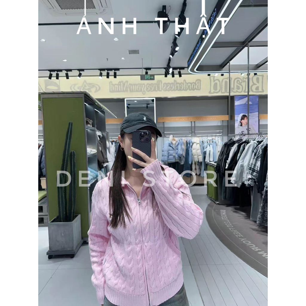 [ẢNH THẬT] Áo khoác len thừng có mũ Hồng Pastel khoá 2 chiều dáng rộng S-2XL – Len mềm mịn