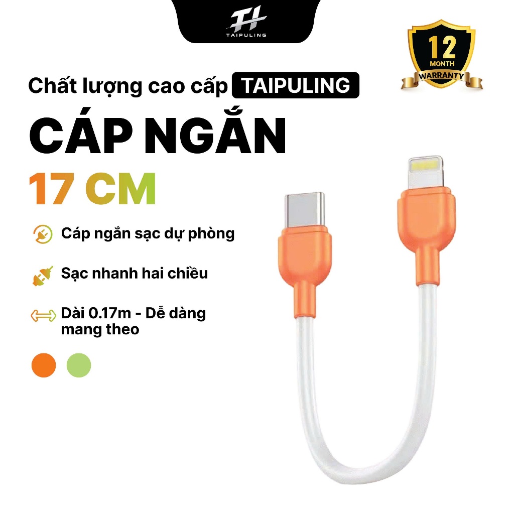 Dây sạc dự phòng, có thể sạc nhiều loại thiết bị, bảo hành 1 năm, lỗi 1 đổi 1