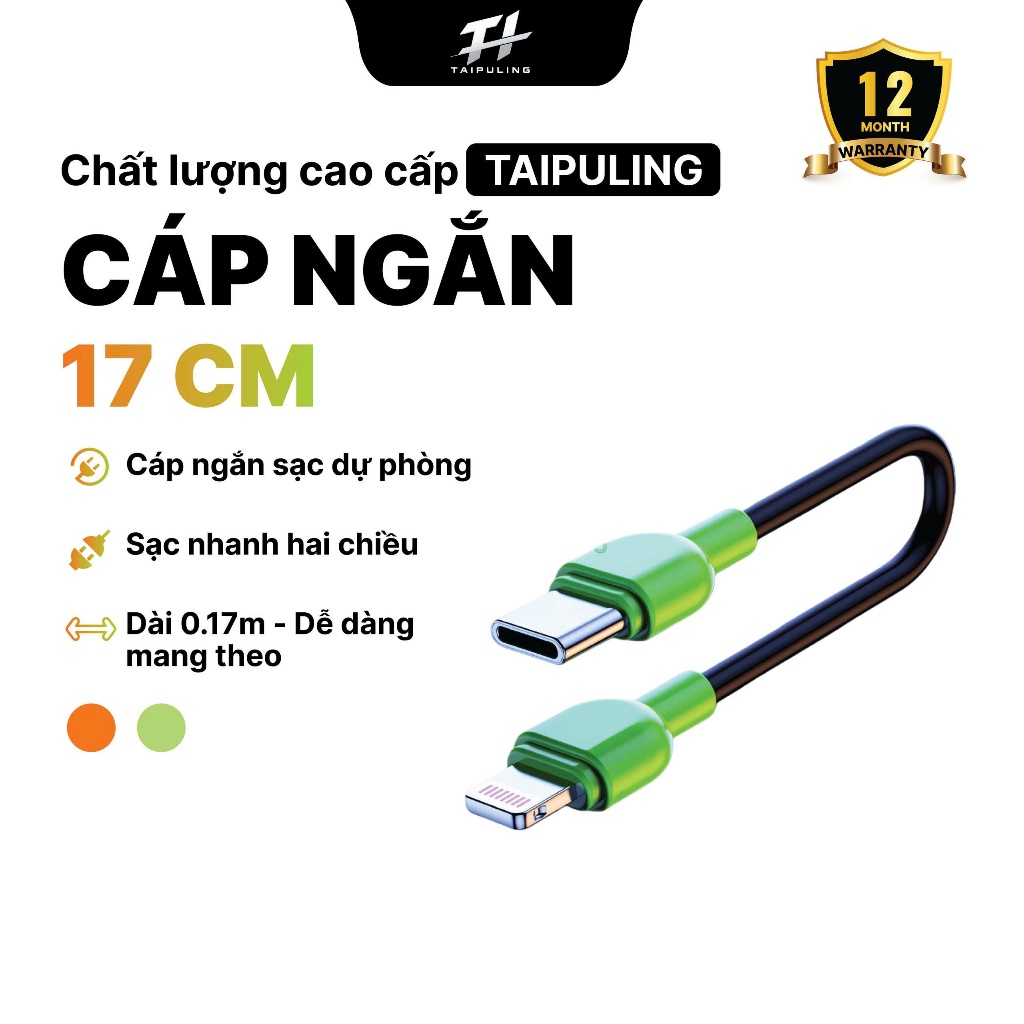 Dây sạc dự phòng, có thể sạc nhiều loại thiết bị, bảo hành 1 năm, lỗi 1 đổi 1