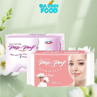 Bông Tẩy Trang Pop - Puf Classic 100 Miếng [Sản Phẩm Chính Hãng]