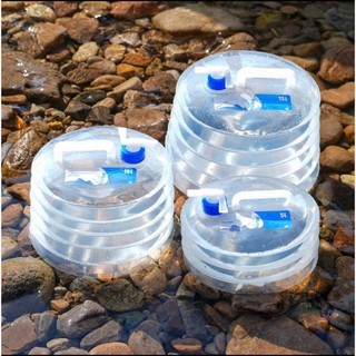 Bình đựng nước gấp gọn dã ngoại cắm trại 5-10L, có van đóng mở