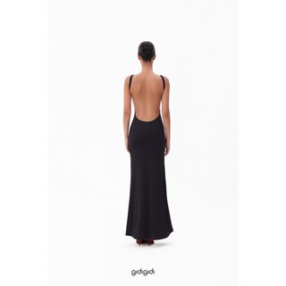 GIDIGIDI - Đầm 10510 chất thun co giãn hai dây hở lưng tôn dáng kiểu basic